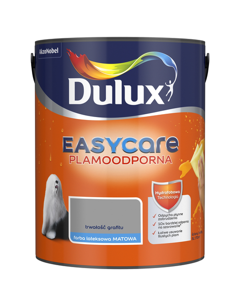 Zdjęcie: Farba do wnętrz EasyCare 5 L trwałość grafitu DULUX