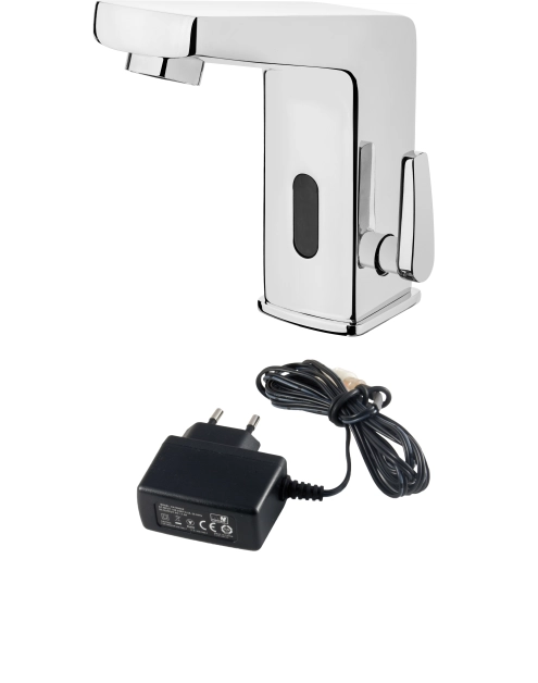 Zdjęcie: Bateria umywalkowa bezdotykowa bez regulacji temperatury - 4xAA Hiacynt chrom DEANTE