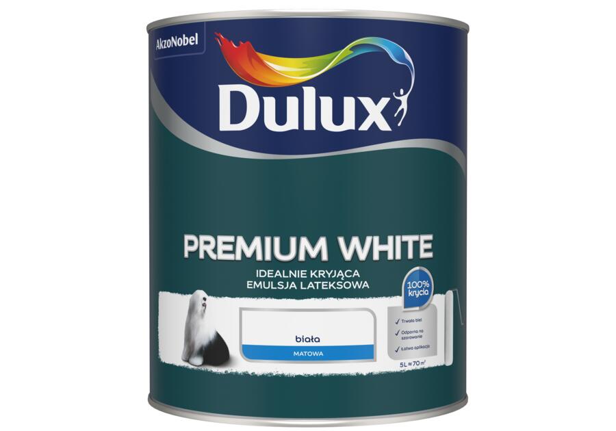 Zdjęcie: Farba lateksowa Premium White 1 L DULUX