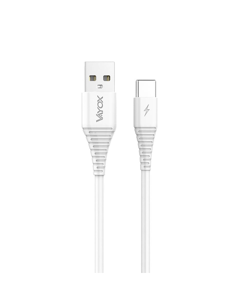 Zdjęcie: Ładowarka sieciowa USB 5V 2.1A + kabel USB typ C 1m VA0051C VAYOX