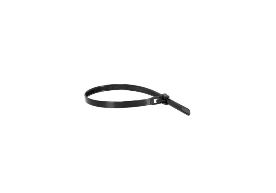Zdjęcie: Opaski nylonowe demontowalne czarne 7,6 x 370 mm STALCO PERFECT