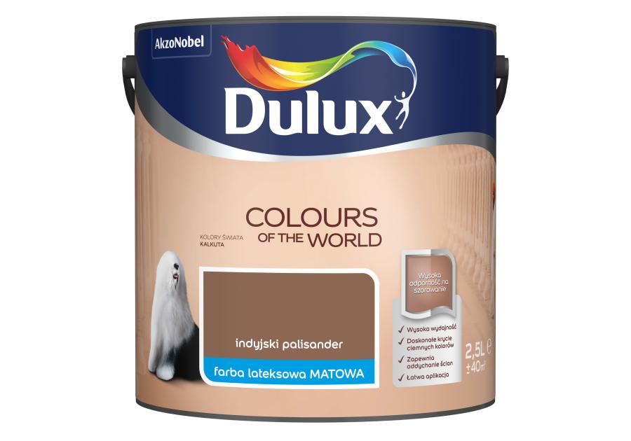 Zdjęcie: Farba do wnętrz Kolory Świata 2,5 L indyjski palisander DULUX