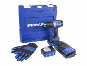 Wiertarko-wkrętarka RawlDriver R-PDD18-P100, rękawice, walizka, 2 akumulatory z ładowarką RAWLPLUG
