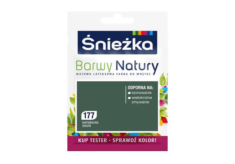 Zdjęcie: Tester koloru Barwy Natury naturalna zieleń 177 25 ml ŚNIEŻKA