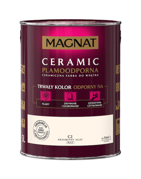 Zdjęcie: Farba ceramiczna 5 L aksamitny agat MAGNAT CERAMIC