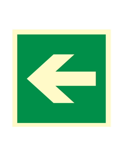 Zdjęcie: Oznaczenie "Kierunek drogi ewakuacyjnej" 15x15 cm METRO