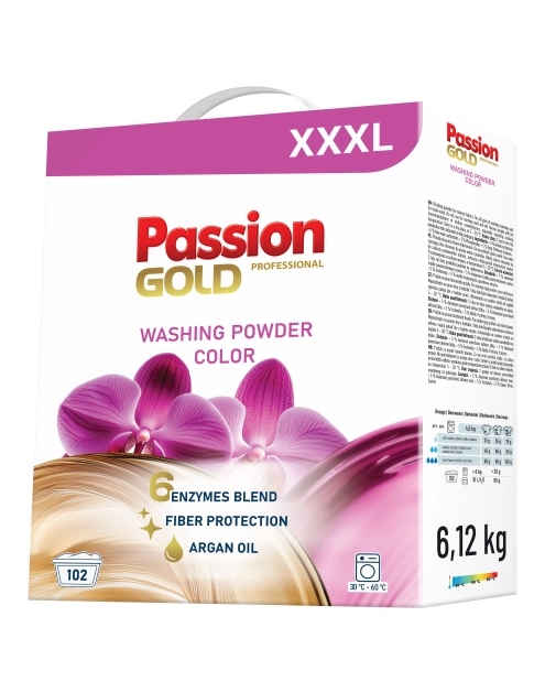 Zdjęcie: Proszek do prania 6,12 kg kolor PASSION GOLD