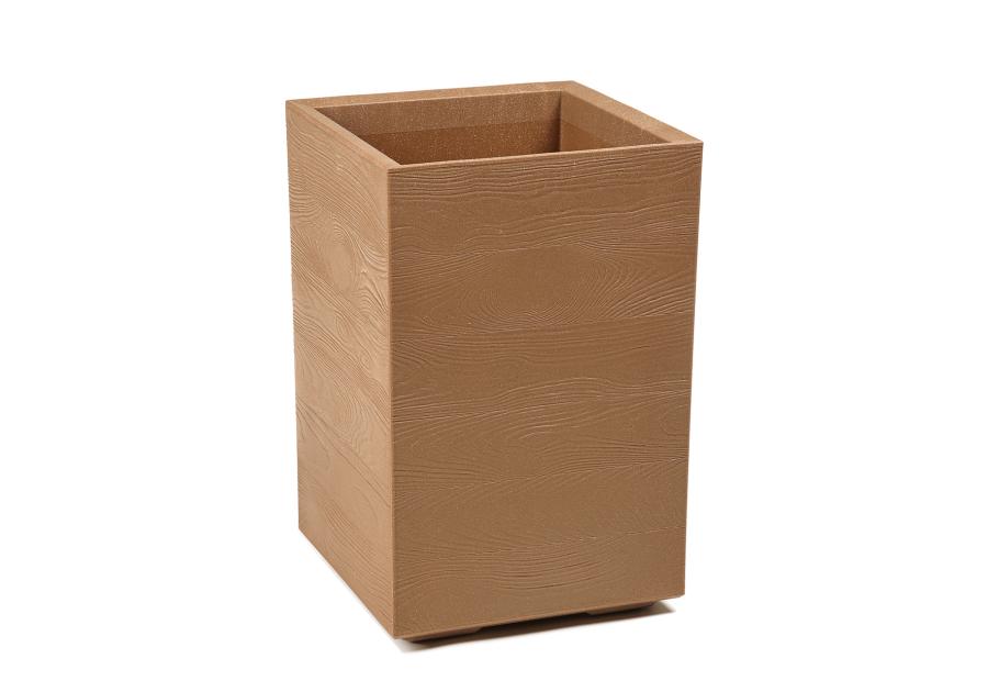 Zdjęcie: Kwietnik Karo 400x400x600 mm deska wood, naturalne drewno LAMELA