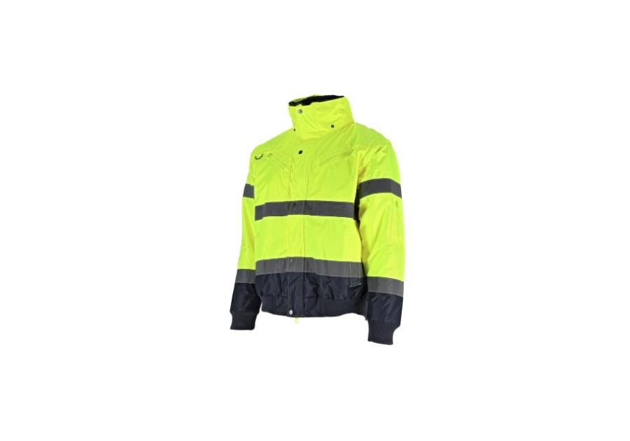 Zdjęcie: Kurtka ocieplana ostrzegawcza męska Bomber 3in1 4XL żółty STALCO