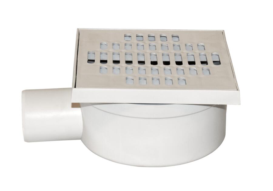 Zdjęcie: Wpust podłogowy 110x110 z wyjściem poziomym fi50 SCALA