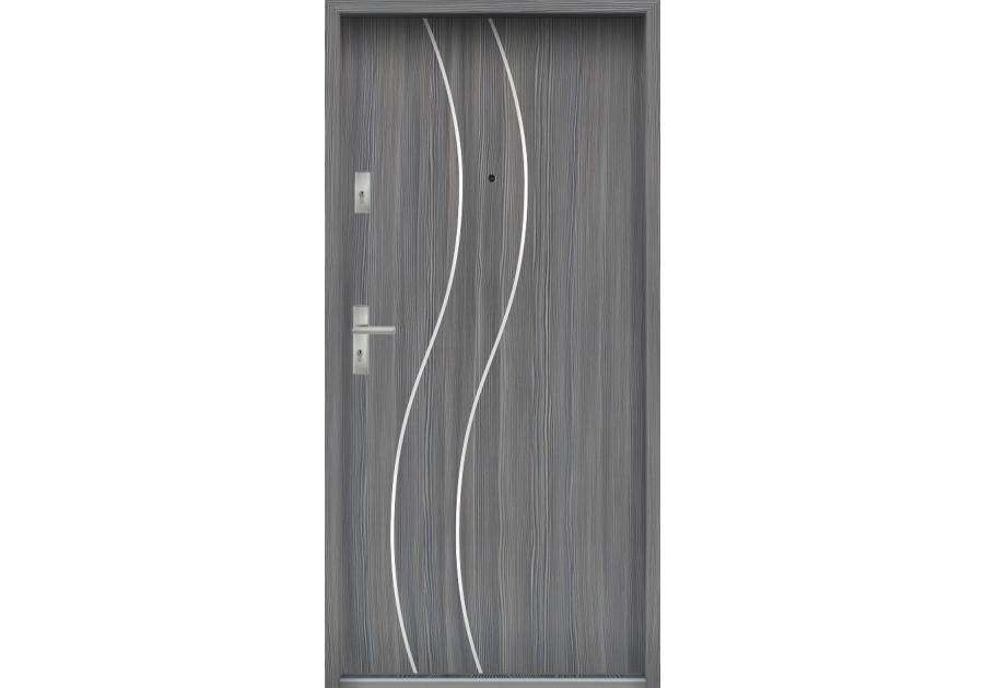 Zdjęcie: Drzwi wejściowe do mieszkań Bastion R-59 Mokka 80 cm (NW) prawe ODR KR CENTER