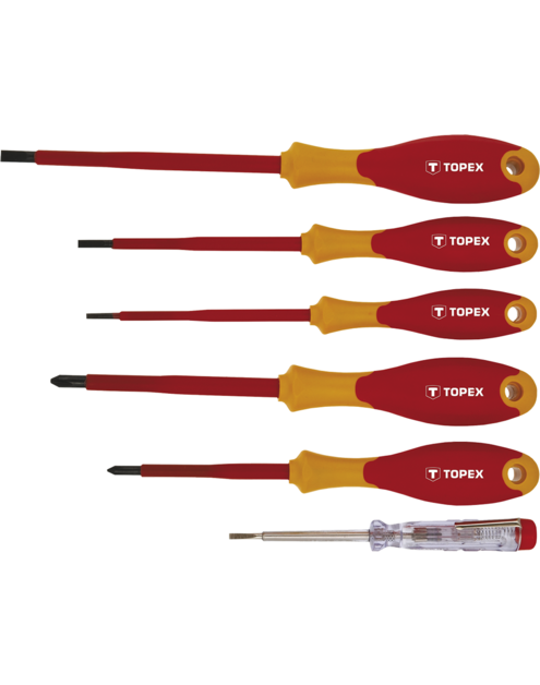 Zdjęcie: Wkrętaki 1000V, zestaw 6 sztuk TOPEX