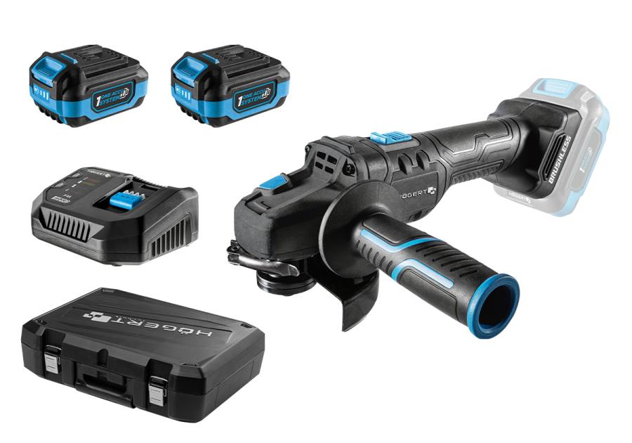Zdjęcie: Szlifierka kątowa bezszczotkowa 125 mm 18 V zestaw HOGERT TECHNIK