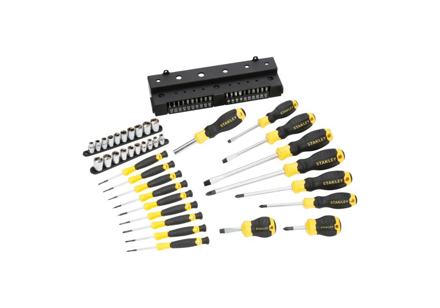 Zdjęcie: Zestaw wkrętaków, nasadek i bitów, 57 elementów STANLEY