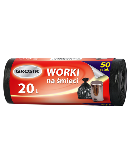 Zdjęcie: Worki na śmieci 20 L - 50 szt. GROSIK