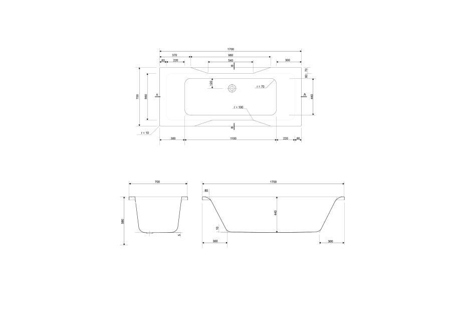 Zdjęcie: Wanna Pure SP 170x70 cm CERSANIT