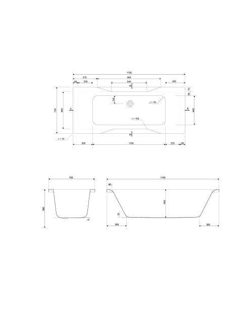 Zdjęcie: Wanna Pure SP 170x70 cm CERSANIT