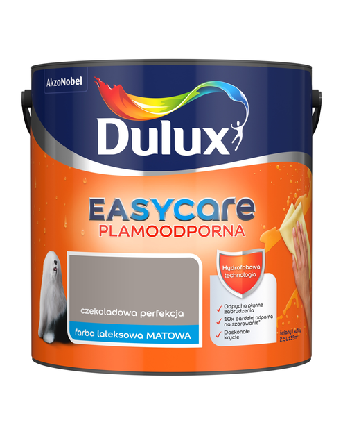 Zdjęcie: Farba do wnętrz EasyCare 2,5 L czekoladowa perfekcja DULUX