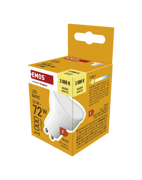 Zdjęcie: Żarówka LED MR16 10 W 1000 lm GU10 światło ciepłe EMOS