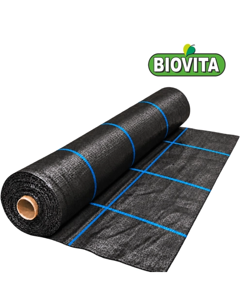 Zdjęcie: Agrotkanina mocna 100 g/m2 czarna 1,6 x 100 m BIOVITA