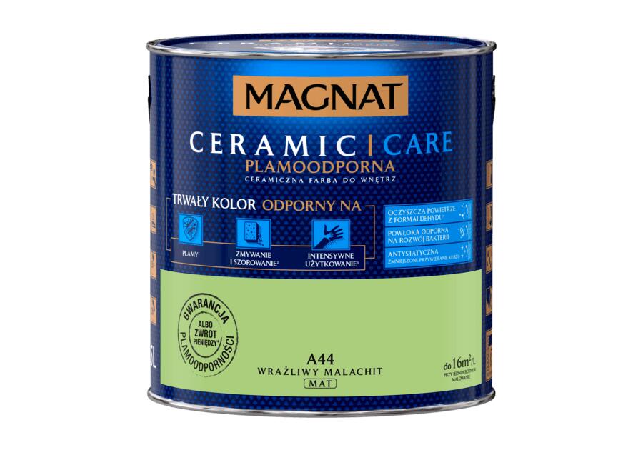 Zdjęcie: Farba do wnętrz Ceramic Care 2,5 L wrażliwy malachit MAGNAT