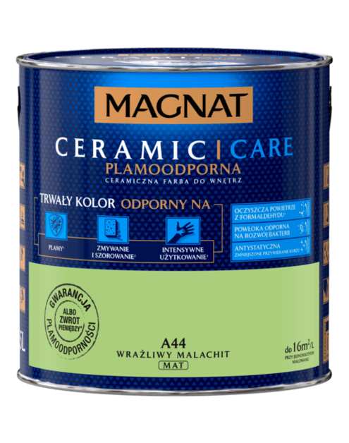Zdjęcie: Farba do wnętrz Ceramic Care 2,5 L wrażliwy malachit MAGNAT