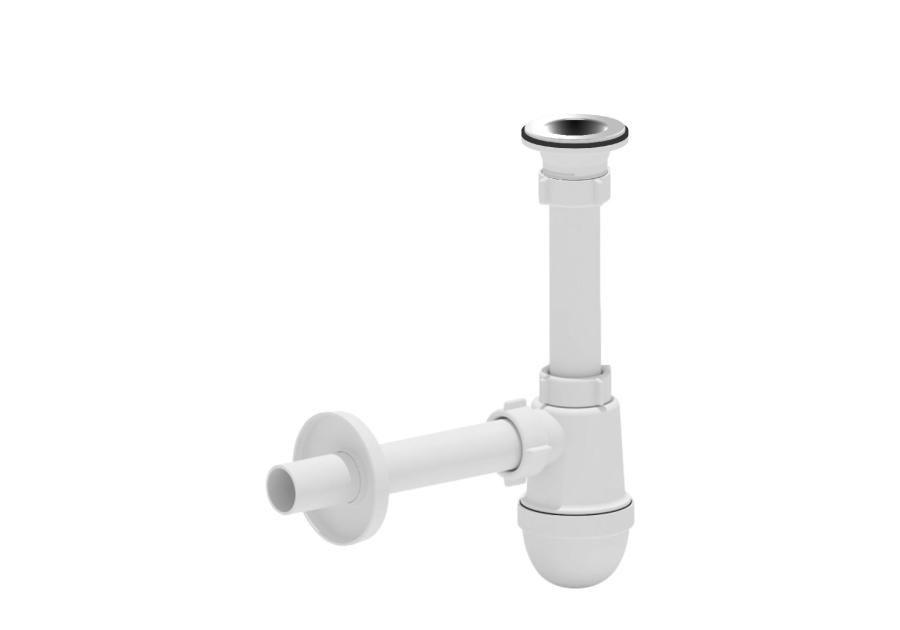 Zdjęcie: Syfon do umywalki butelkowy, metalowe sitko, odpływ fi 40 mm TYCNER