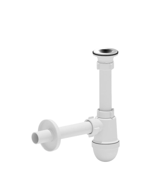 Zdjęcie: Syfon do umywalki butelkowy, metalowe sitko, odpływ fi 40 mm TYCNER