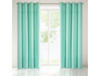 Zdjęcie: Zasłona Defne 135x260 cm miętowa na przelotkach EUROFIRANY