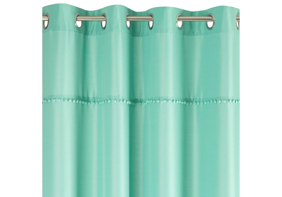Zdjęcie: Zasłona Defne 135x260 cm miętowa na przelotkach EUROFIRANY