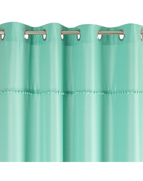 Zdjęcie: Zasłona Defne 135x260 cm miętowa na przelotkach EUROFIRANY