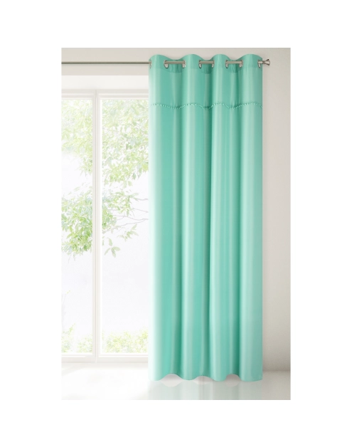 Zdjęcie: Zasłona Defne 135x260 cm miętowa na przelotkach EUROFIRANY