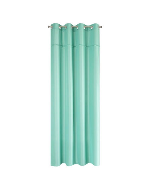 Zdjęcie: Zasłona Defne 135x260 cm miętowa na przelotkach EUROFIRANY