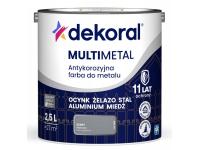 Zdjęcie: Farba do metalu Multimetal Antykorozyjna Szary 2,5 L DEKORAL