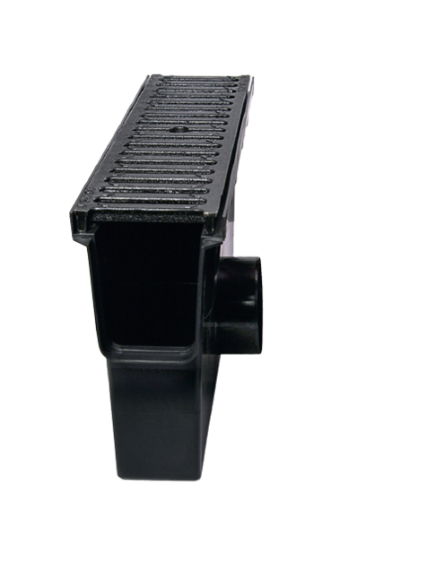 Zdjęcie: Odwodnienie liniowe studzienka zbiorcza krata żeliwna C 250, 500x131x280 mm ZMM MAXPOL