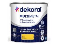 Zdjęcie: Farba do metalu Multimetal Antykorozyjna Żółty 2,5 L DEKORAL