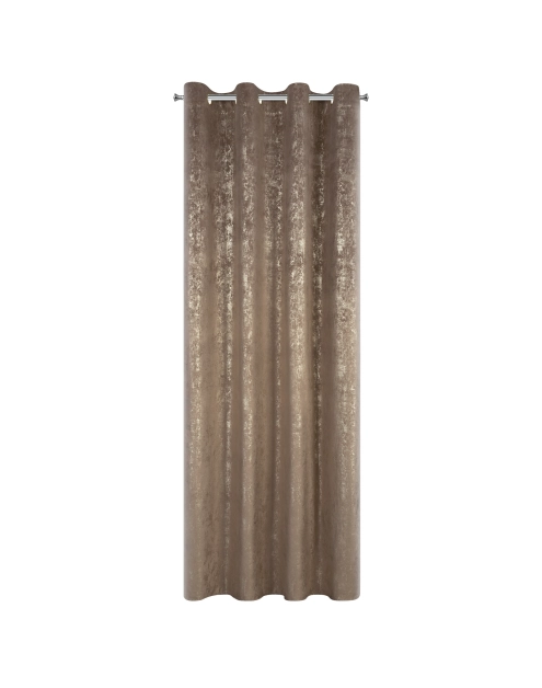 Zdjęcie: Zasłona Astrid 140x250 cm kawowo-szara na przelotkach EUROFIRANY