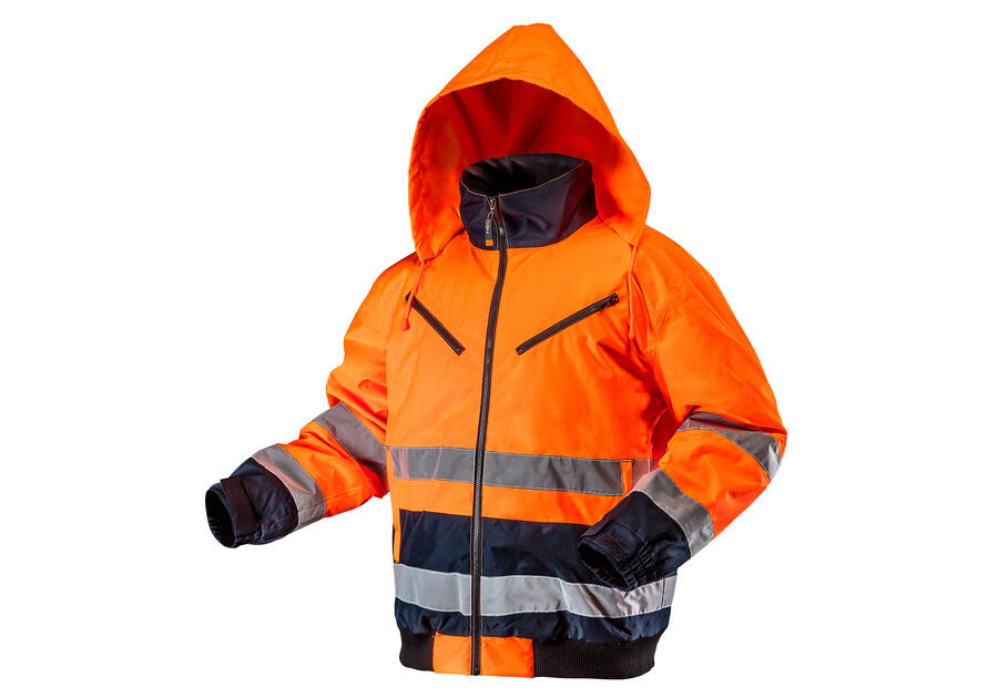 Zdjęcie: Kurtka robocza ostrzegawcza ocieplana, pomarańczowa, rozmiar S NEO