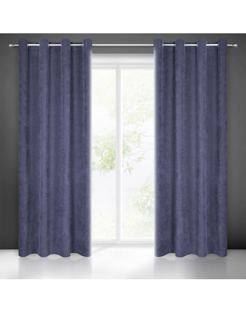 Zdjęcie: Zasłona gotowa Julie 140x250 cm granatowy EUROFIRANY