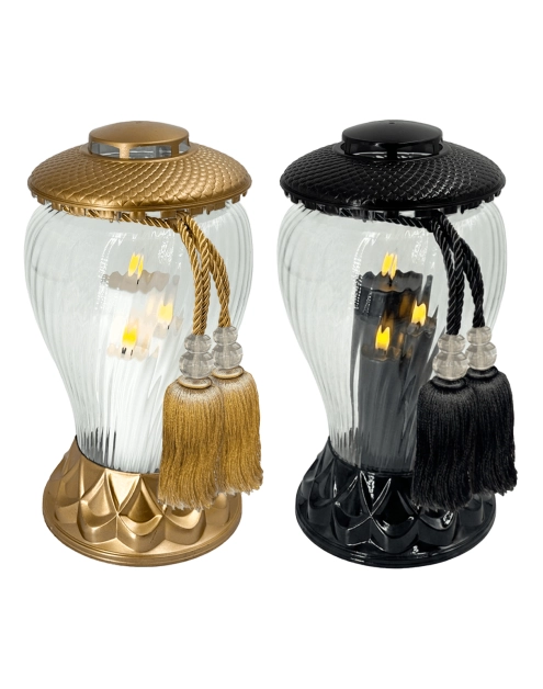 Zdjęcie: Znicz Sapporo z wkładem LED 34 cm SANTA MAROZZA