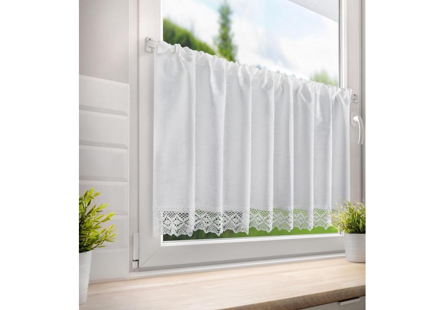 Zdjęcie: Firana gotowa Claire na taśmie 150 x 60 cm biały EUROFIRANY