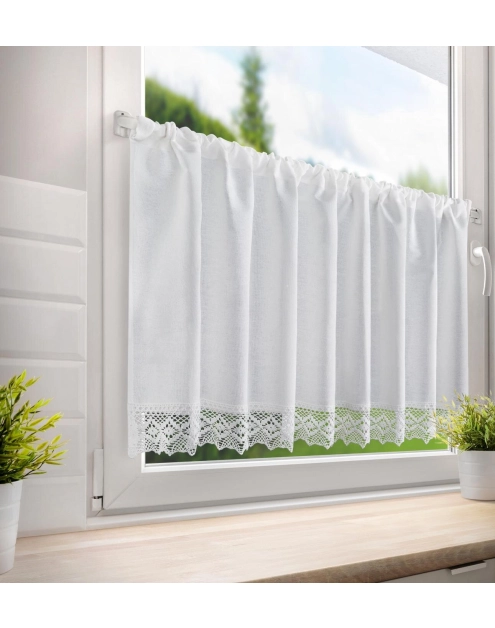 Zdjęcie: Firana gotowa Claire na taśmie 150 x 60 cm biały EUROFIRANY