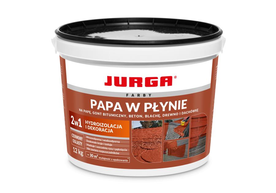 Zdjęcie: Papa w płynie, ceglasty czerwony 12 kg JURGA