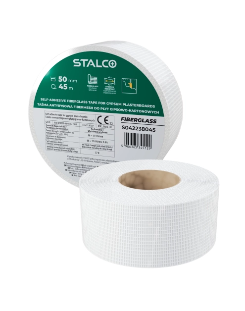 Zdjęcie: Taśma antyrysowa fibermesh do płyt G-K 50 mm x 20 m STALCO