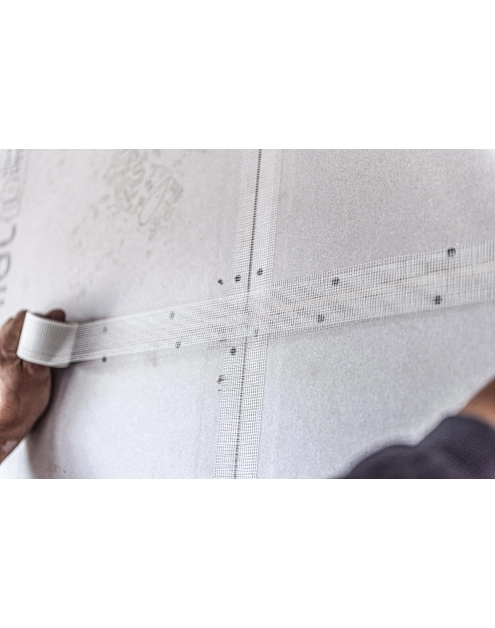 Zdjęcie: Taśma antyrysowa fibermesh do płyt G-K 50 mm x 20 m STALCO