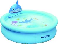 Zdjęcie: Basen dziecięcy z natryskiem Rekin 3D 190x47 cm SUN CLUB