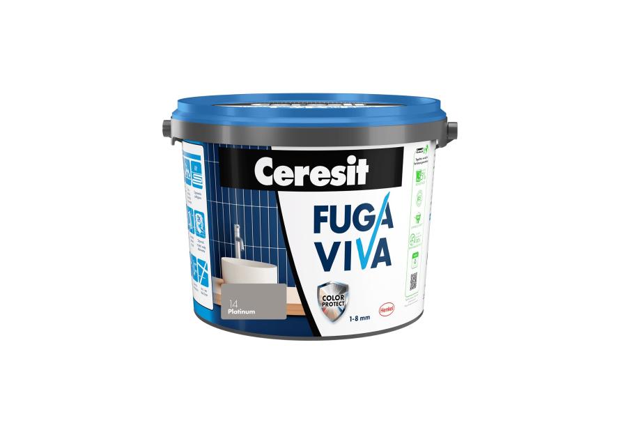 Zdjęcie: Fuga Viva elastyczna cementowa 1-8 mm platinum 2 kg CERESIT