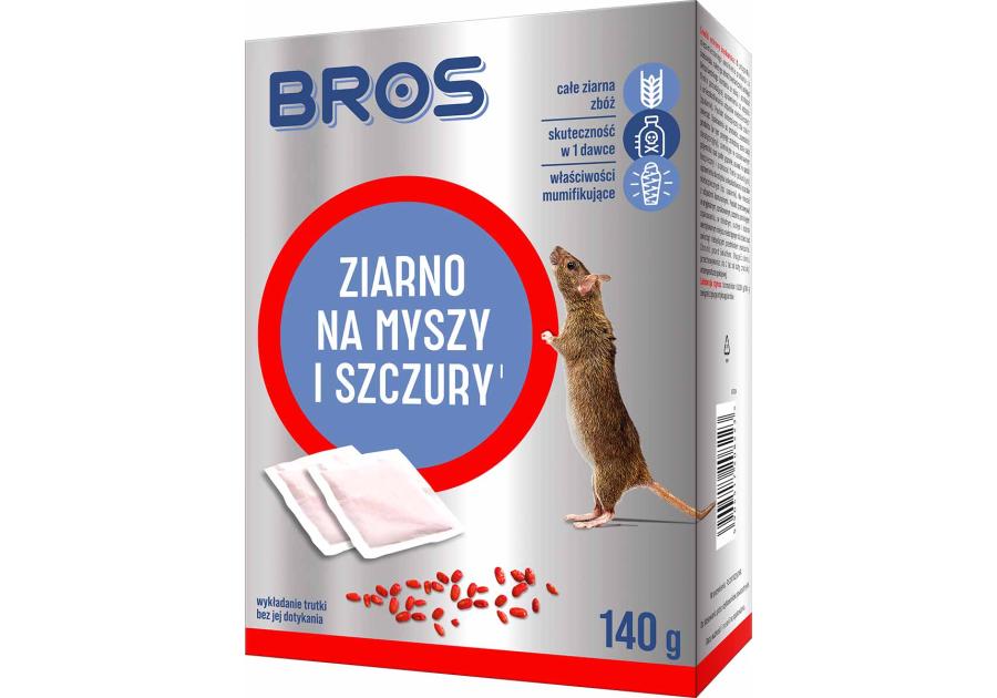 Zdjęcie: Ziarno na myszy i szczury 0,14 kg BROS