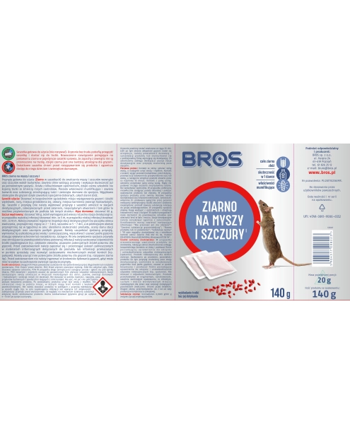 Zdjęcie: Ziarno na myszy i szczury 0,14 kg BROS