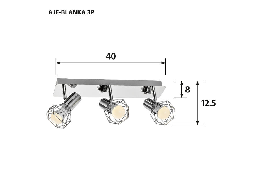 Zdjęcie: Listwa Aje-Blanka 3P E14 3 x 40W ACTIVEJET